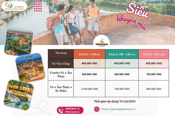 giá vé vinpearl nam hội an mới nhất 2025